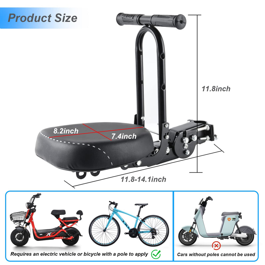 Front Mount Detachable Bike Child Seat with Pedal Guardrail B737