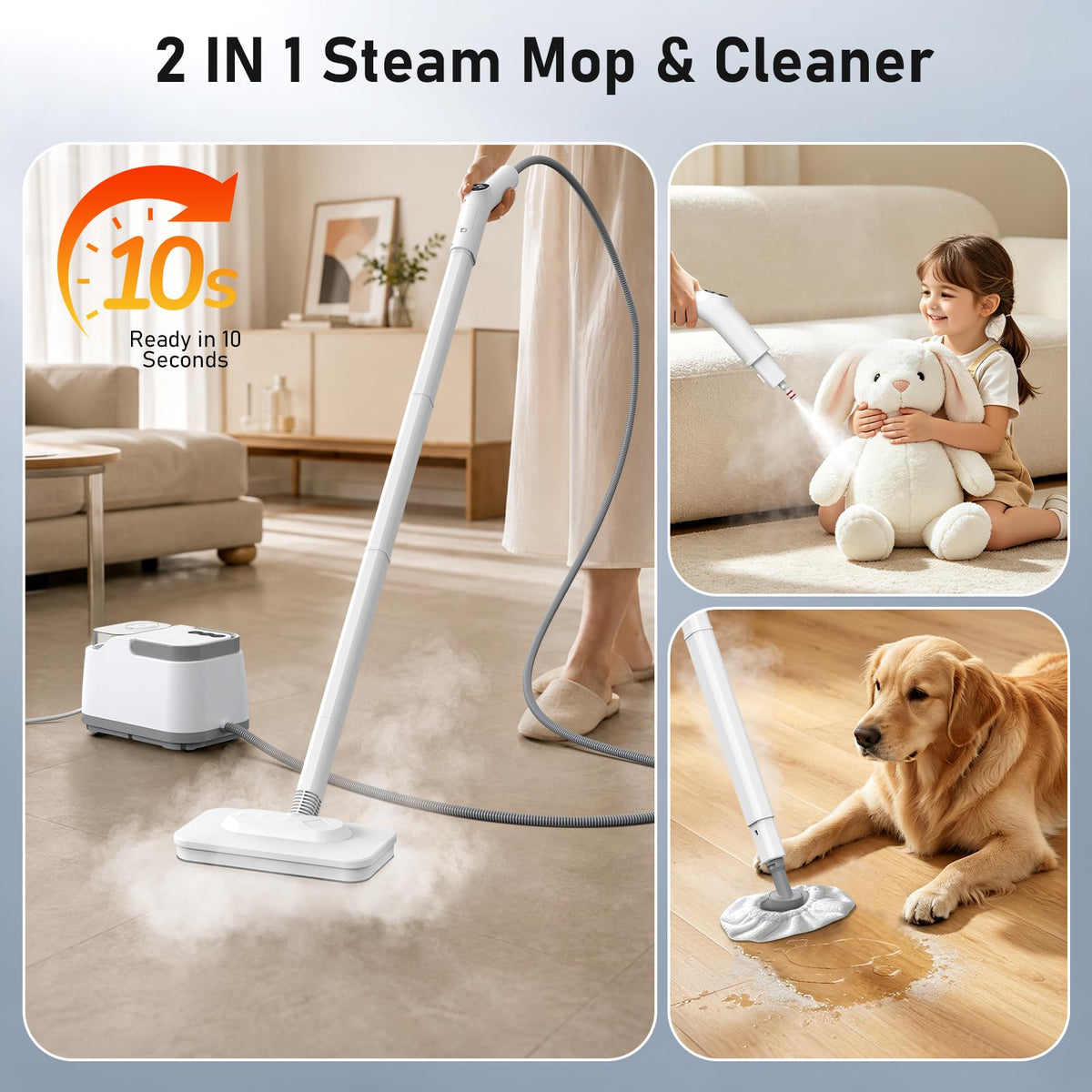 Portable Pressurized Handheld Steam Cleaner B554