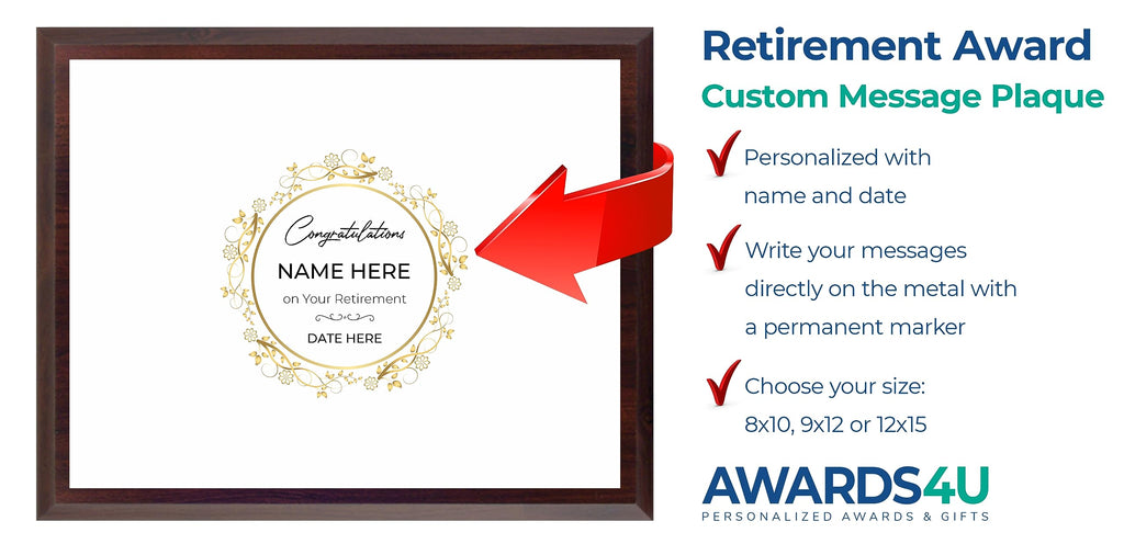 Retirement Plaque 8x10 V5299
