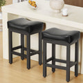 Bonded Leather Counter Height Bar Stools Set of 2 Q15144