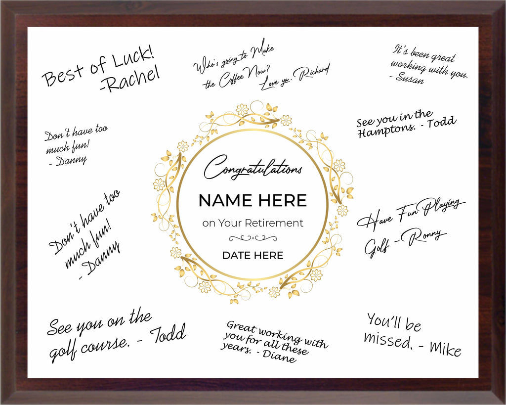 Retirement Plaque 8x10 V5299