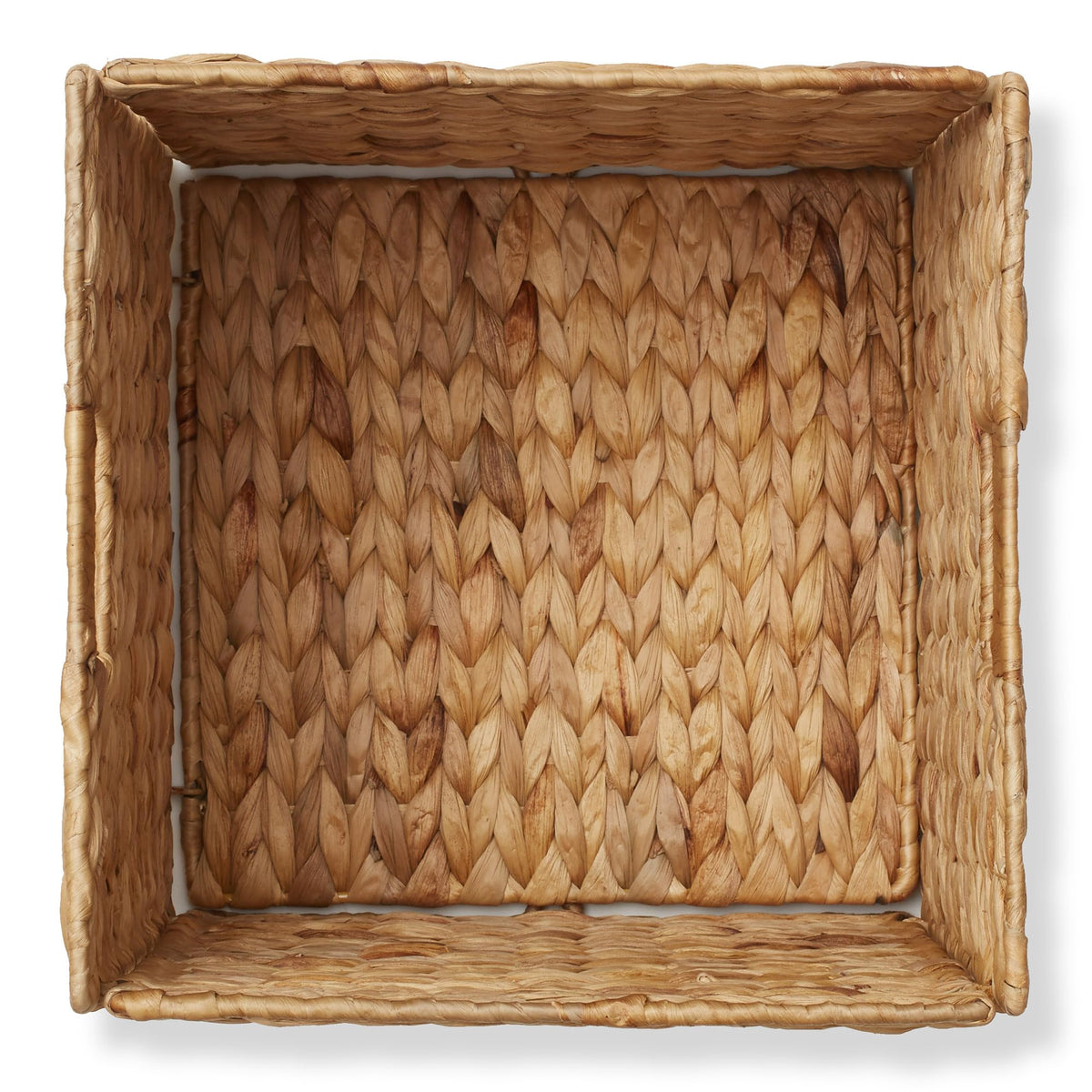 12" x 12" Water Hyacinth Storage Baskets, Set of 6 Collapsible Cube Organizers P377233