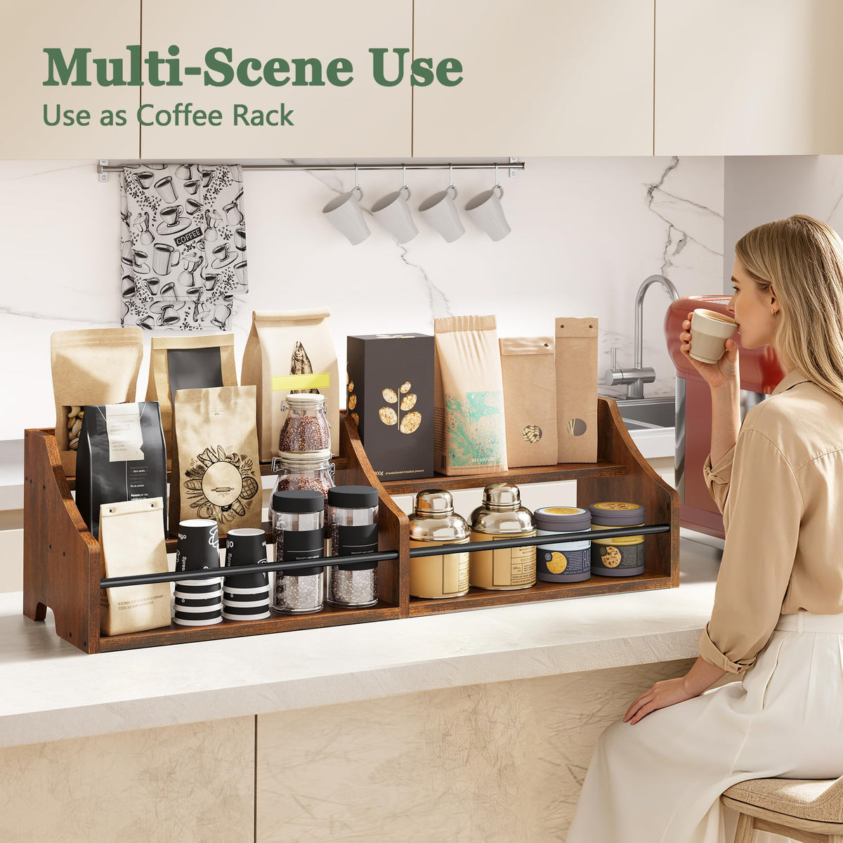5 Tier Countertop Liquor Bottle Display Shelf P9177