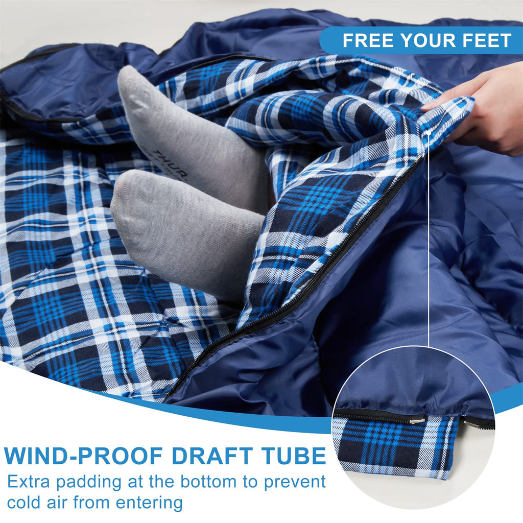 Cotton Flannel Double Sleeping Bag D550