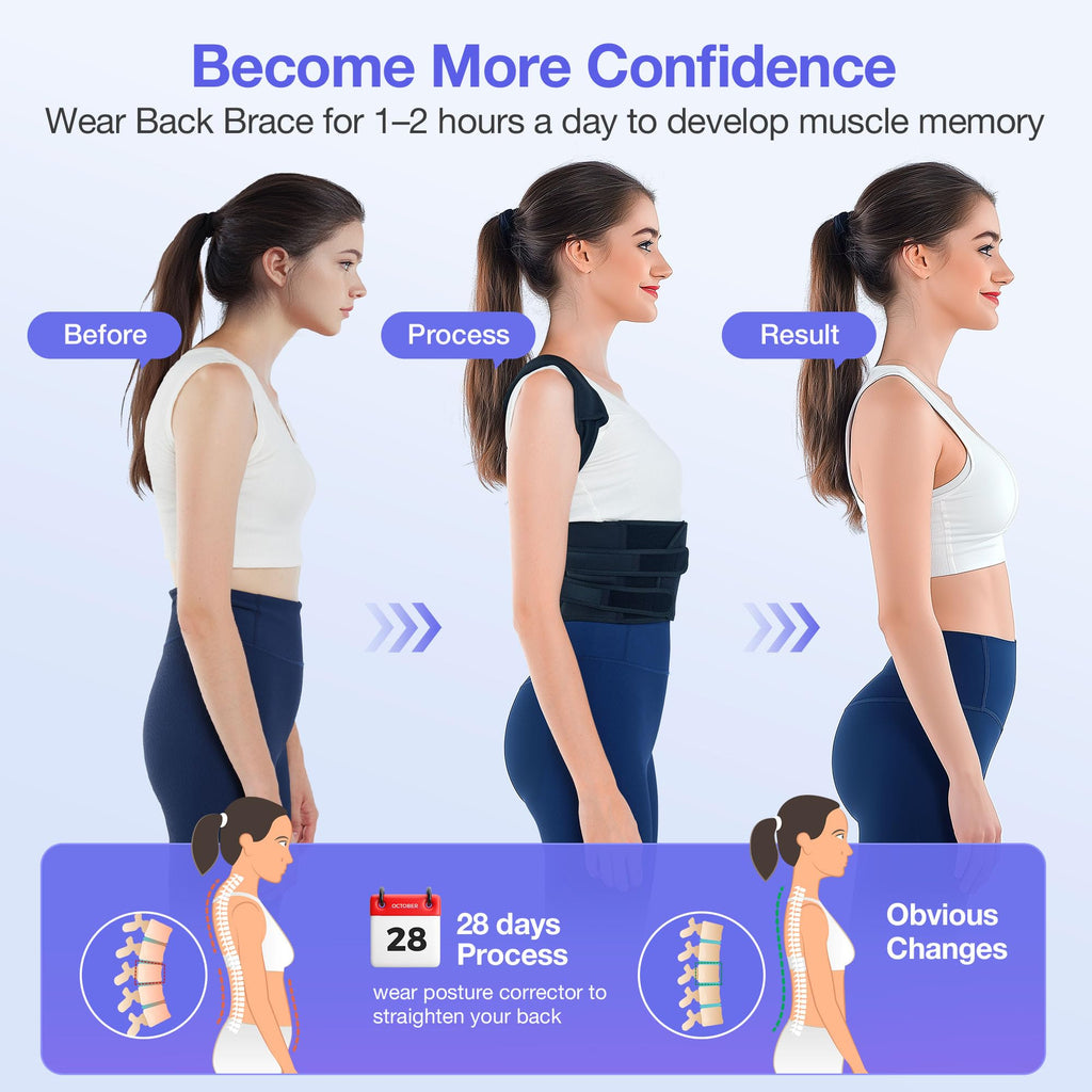 Adjustable Posture Corrector Back Brace I9356