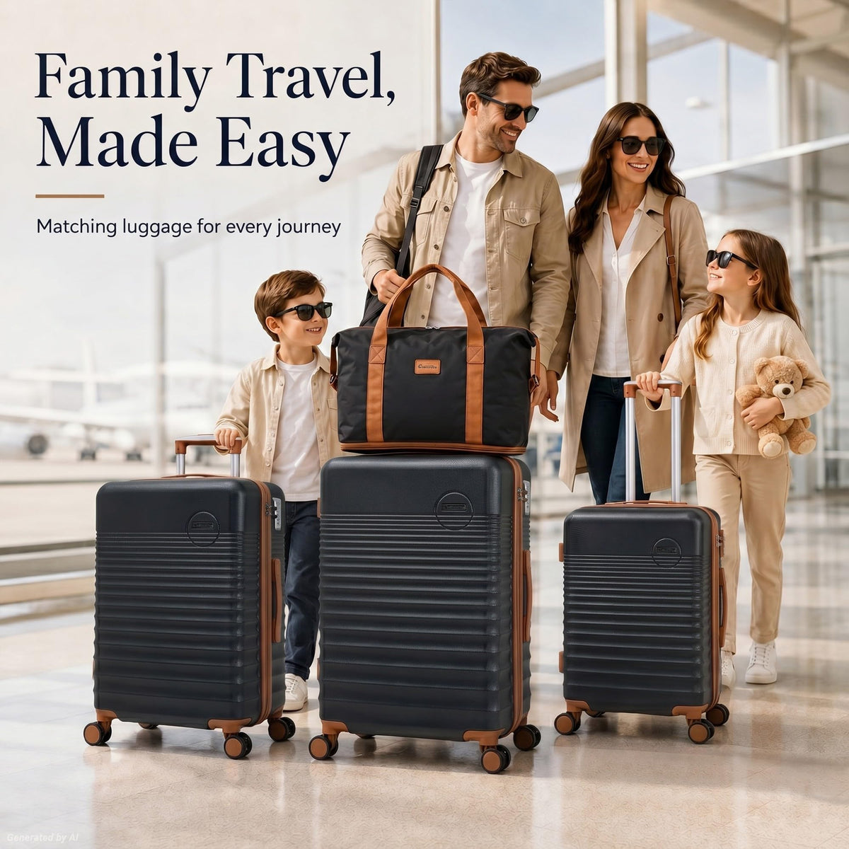 5 Piece Hardshell Luggage Sets with Wheels M5790