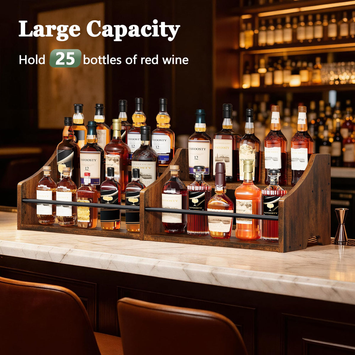 5 Tier Countertop Liquor Bottle Display Shelf P9177