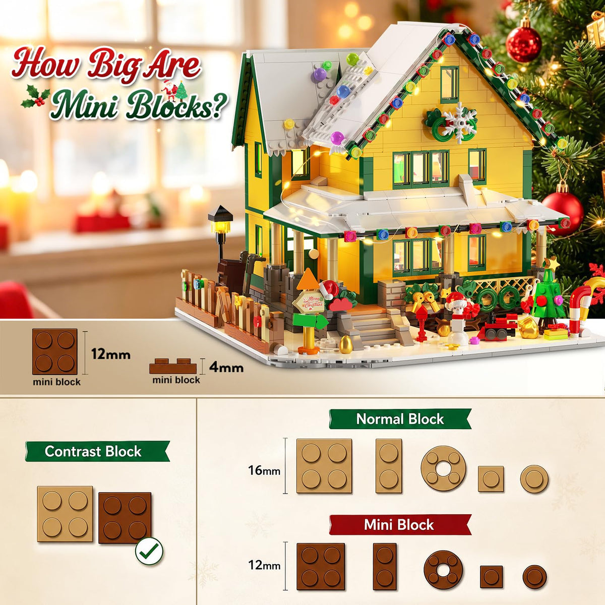 Advent Calendar 2026 Christmas House Mini Building Set with Lights Q858705