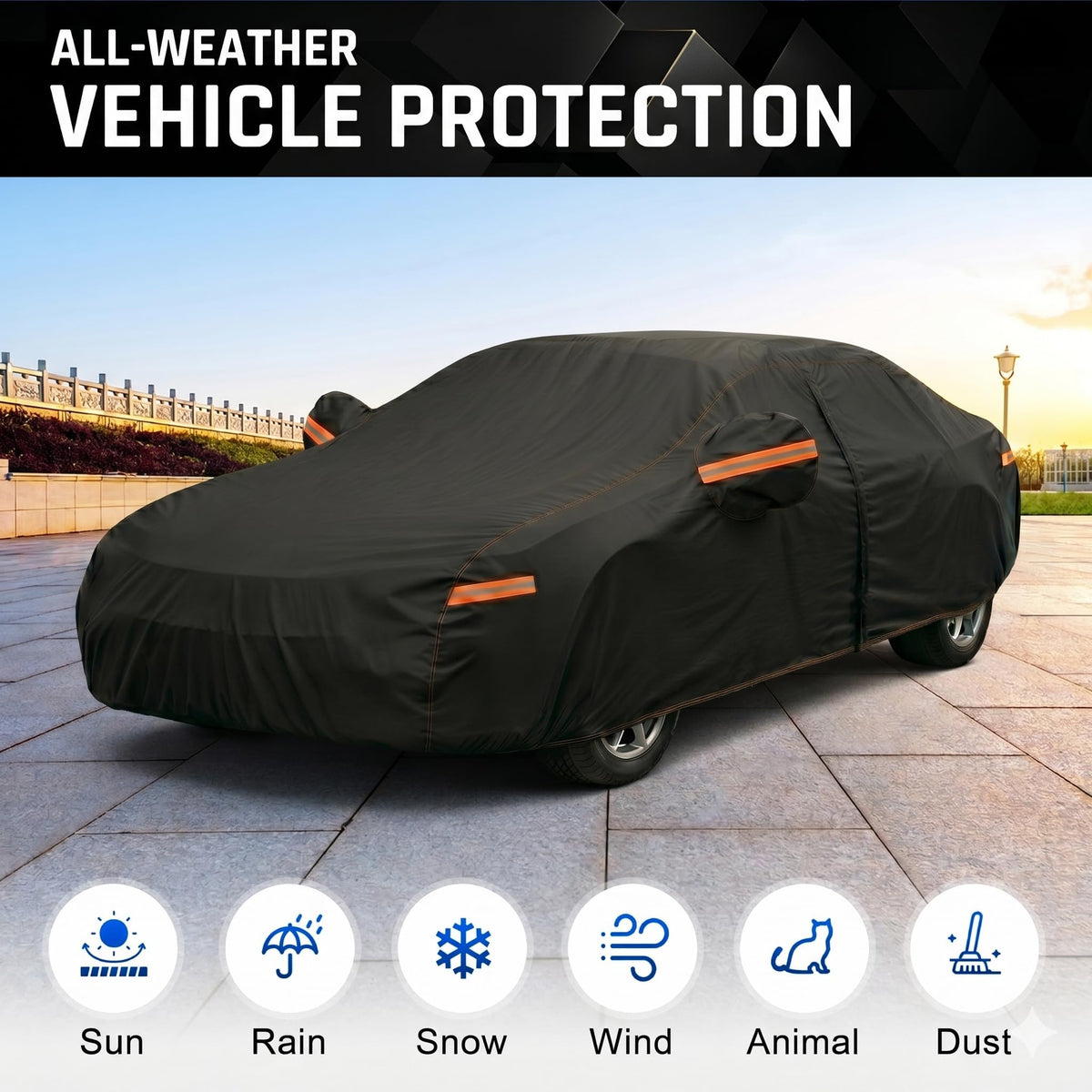 Heavy Duty Car Cover Waterproof All Weather P401469