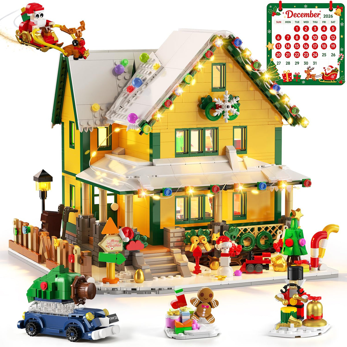Advent Calendar 2026 Christmas House Mini Building Set with Lights Q858705