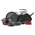 Pre-Seasoned 18-Piece Cast Iron Cookware Set A801
