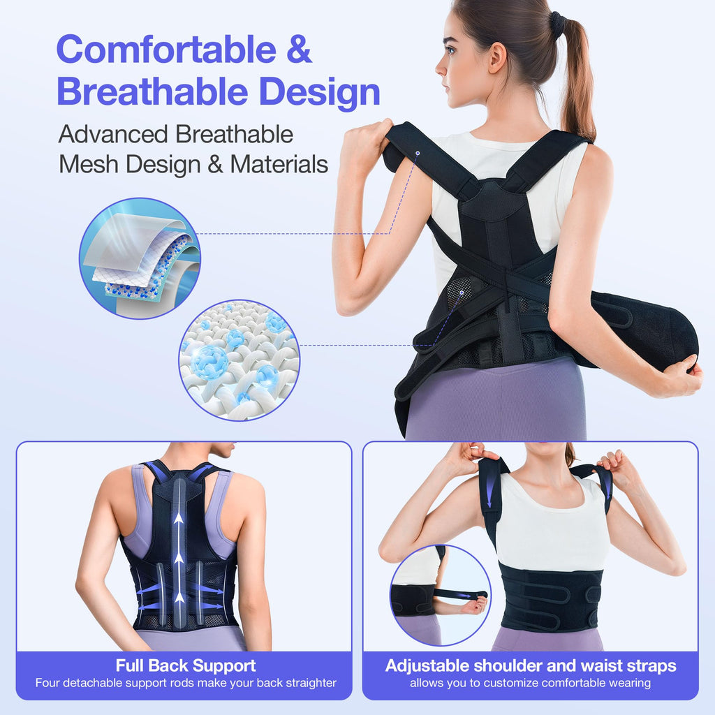 Adjustable Posture Corrector Back Brace I9356