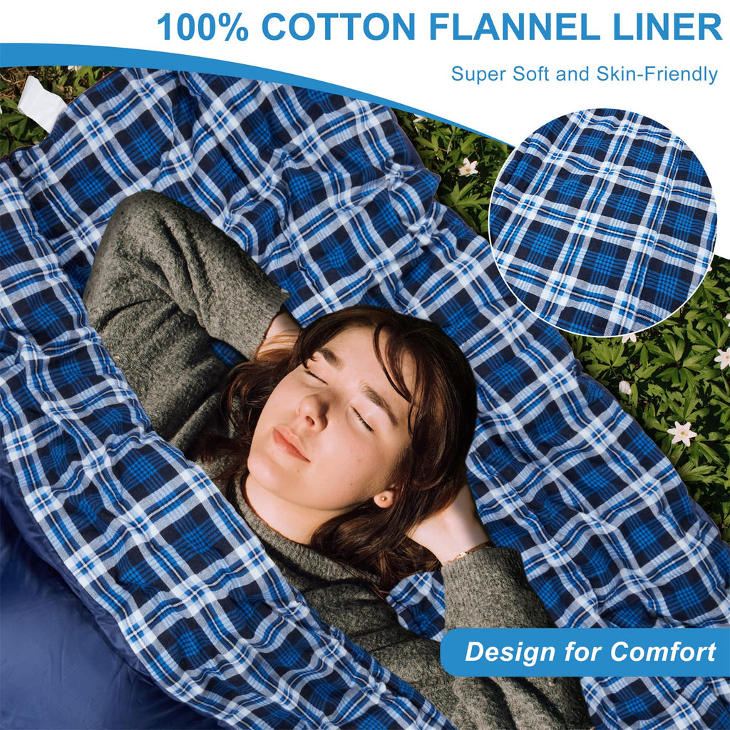 Cotton Flannel Double Sleeping Bag D550
