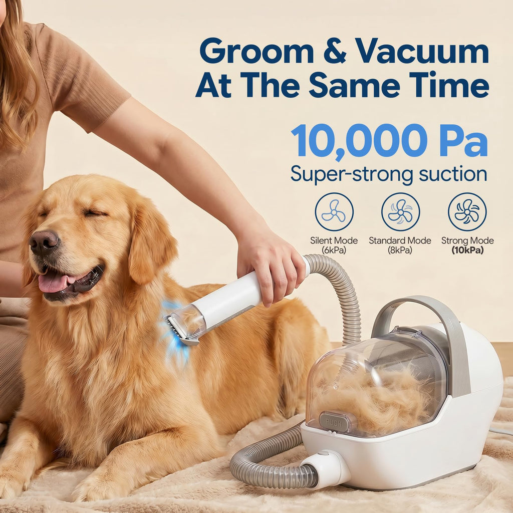 6-in-1 Dog Grooming Vacuum Kit with Nail Grinder K54013