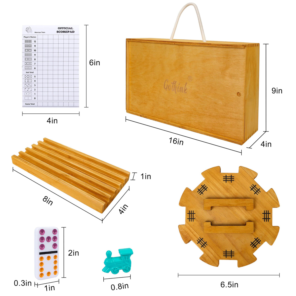 Double 12 Colored Dots Dominoes Set with Wooden Carry Case M24212