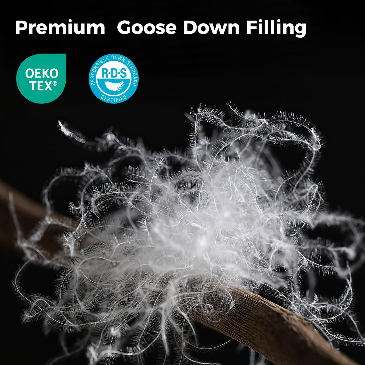 Goose Down Comforter King Organic Cotton Duvet Insert G260762