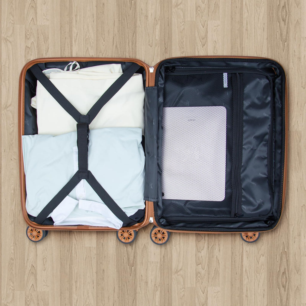 Green Expandable Hardshell Carry On Luggage I551718