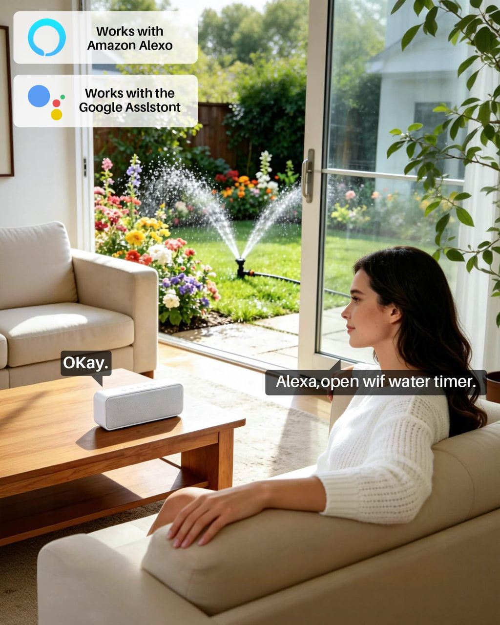 WiFi Water Timer 3 Outlet for Garden Hose Y64762