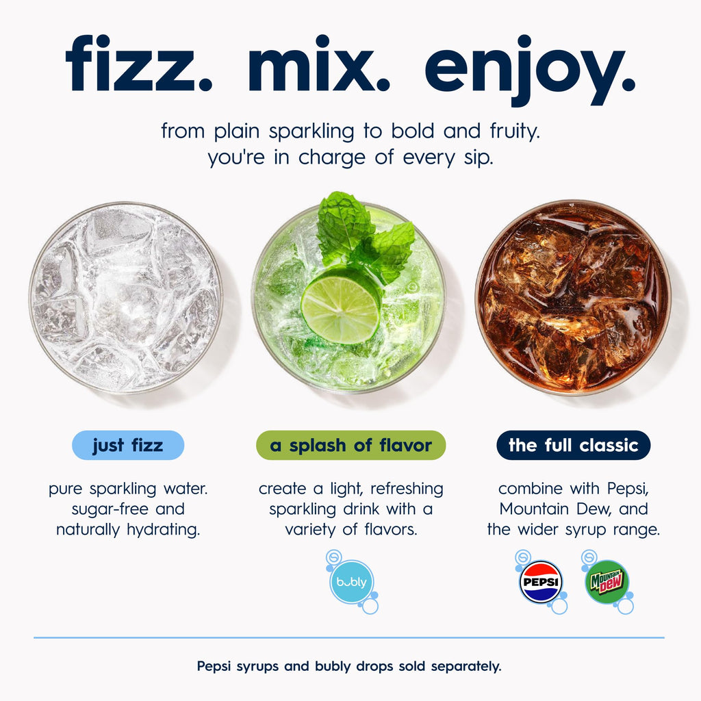 Stainless Steel Sparkling Water Maker with 60L CO2 Cylinder and Bottle I196194