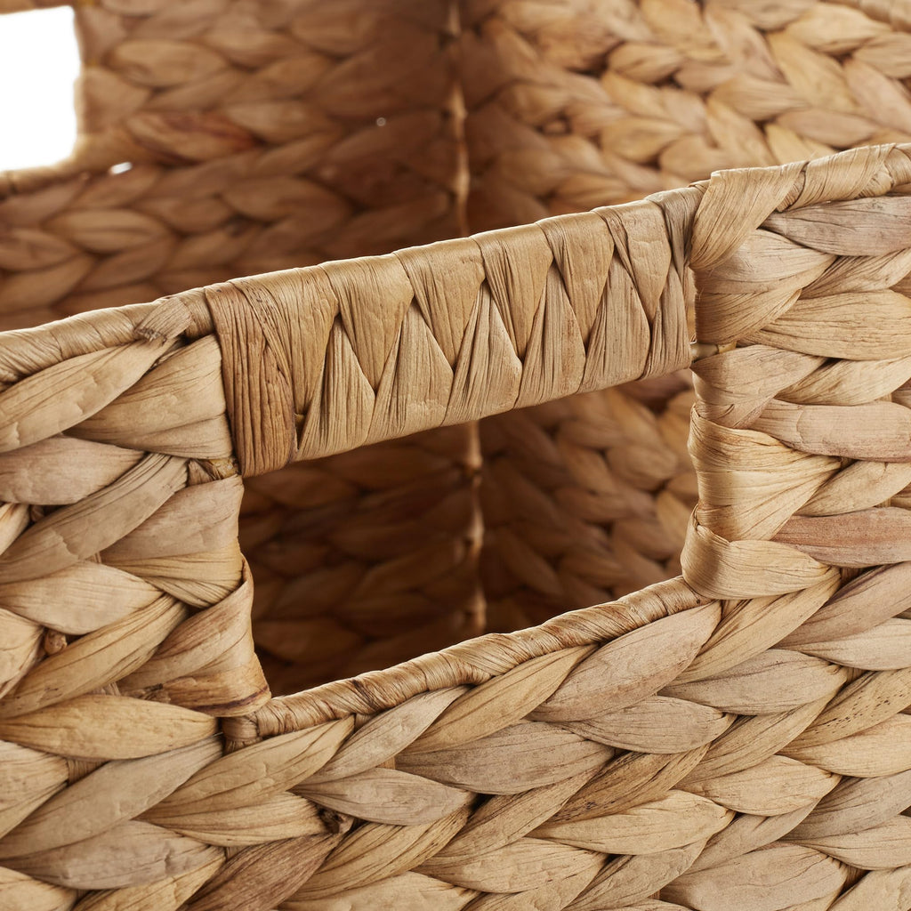 12" x 12" Water Hyacinth Storage Baskets, Set of 6 Collapsible Cube Organizers P377233