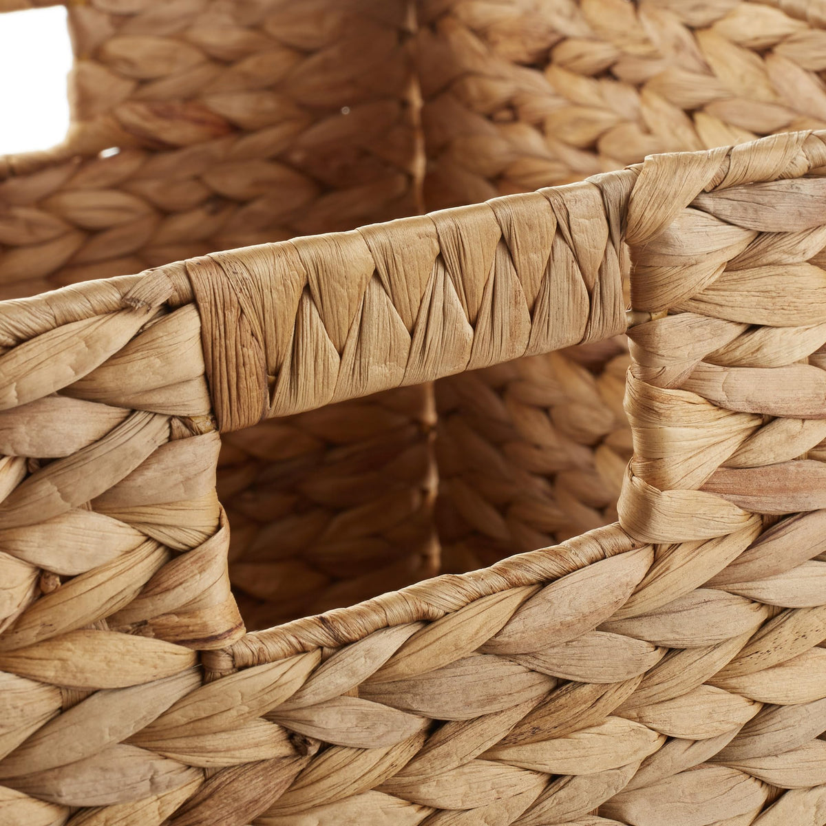 12" x 12" Water Hyacinth Storage Baskets, Set of 6 Collapsible Cube Organizers P377233