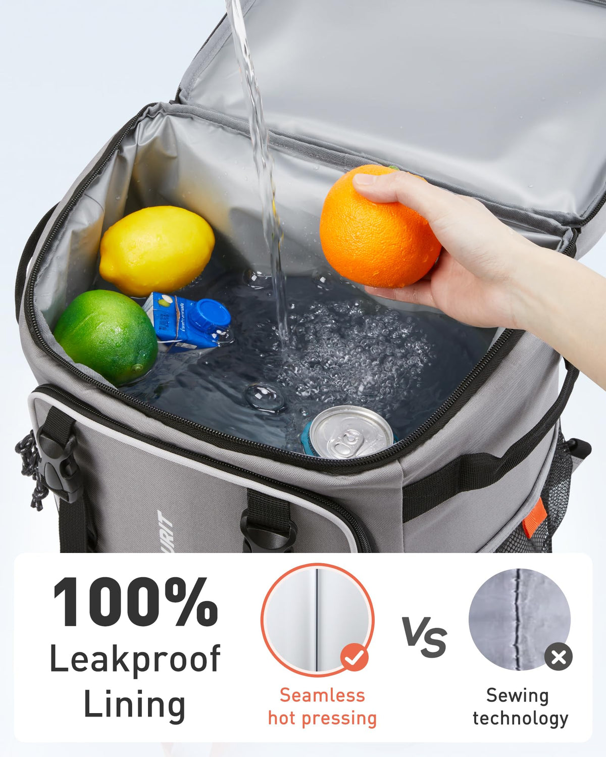 36/50 Cans Insulated Rolling Cooler Backpack with Wheels Y9056