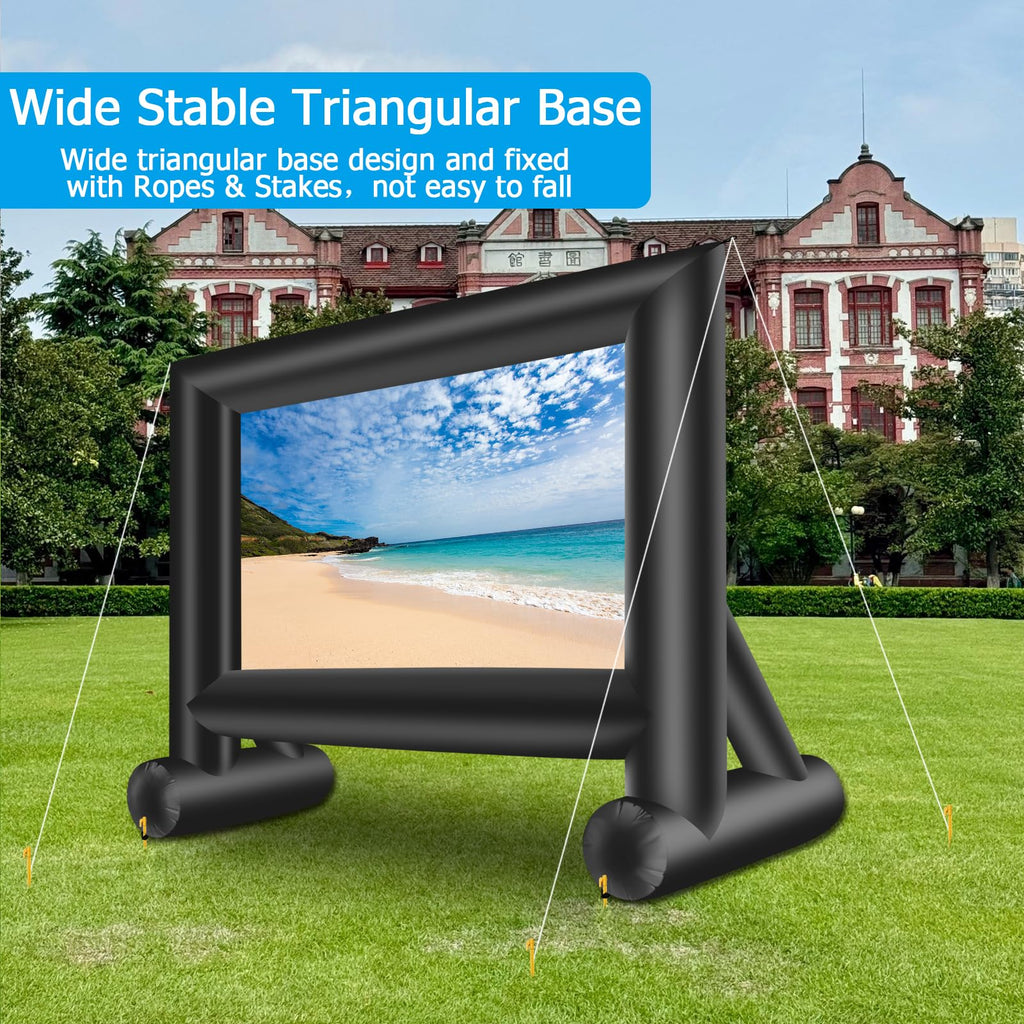 Inflatable Projector Screen 15ft with Air Blower and Storage Bag U6358