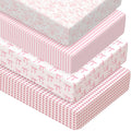 4 Pack Crib Sheets Pink Bow I778788