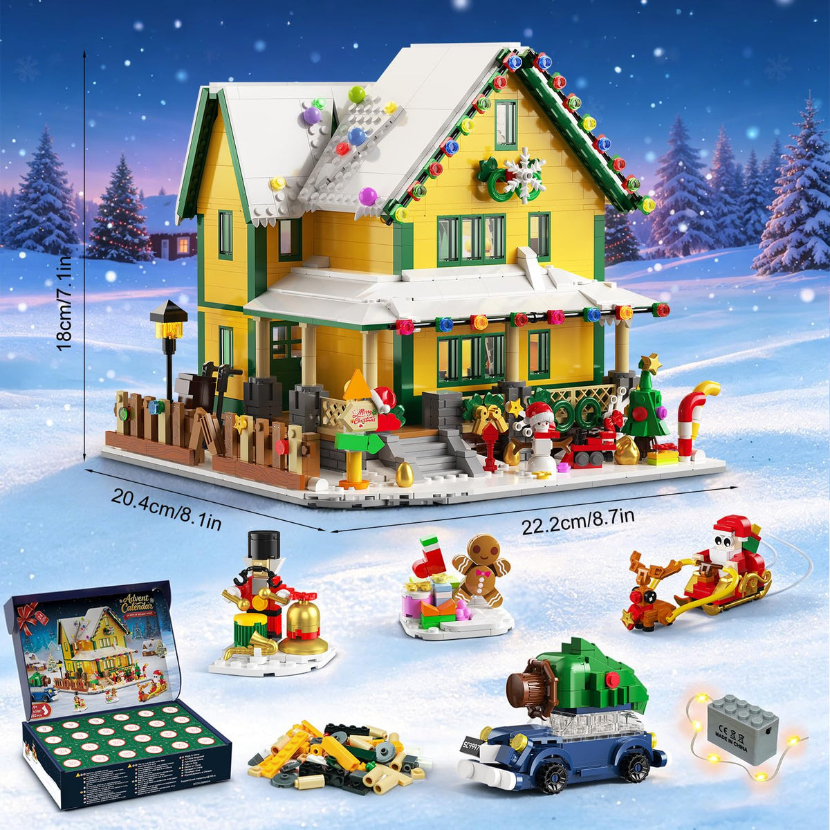 Advent Calendar 2026 Christmas House Mini Building Set with Lights Q858705