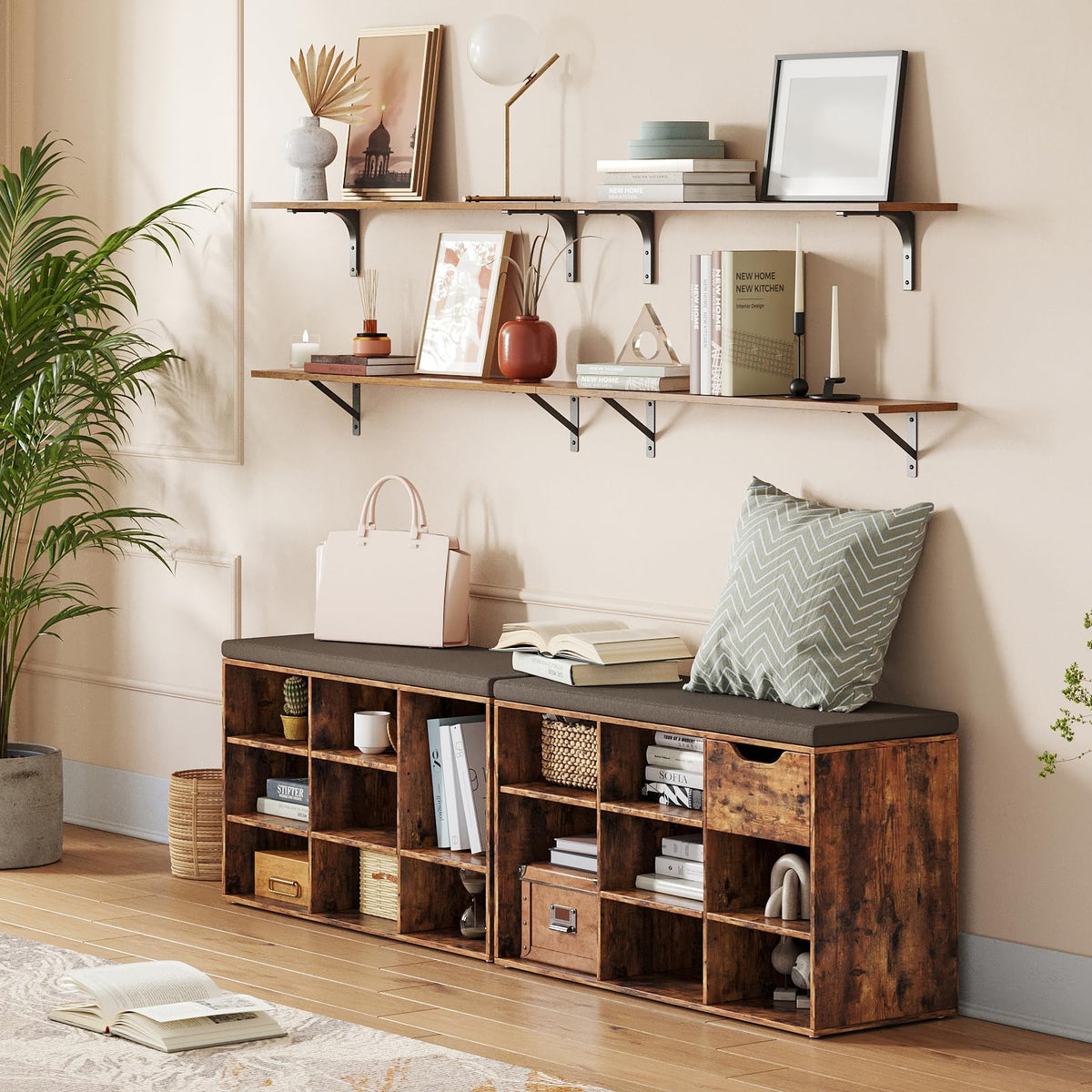 31.5" Wall Mounted Shelves with Metal Brackets R113