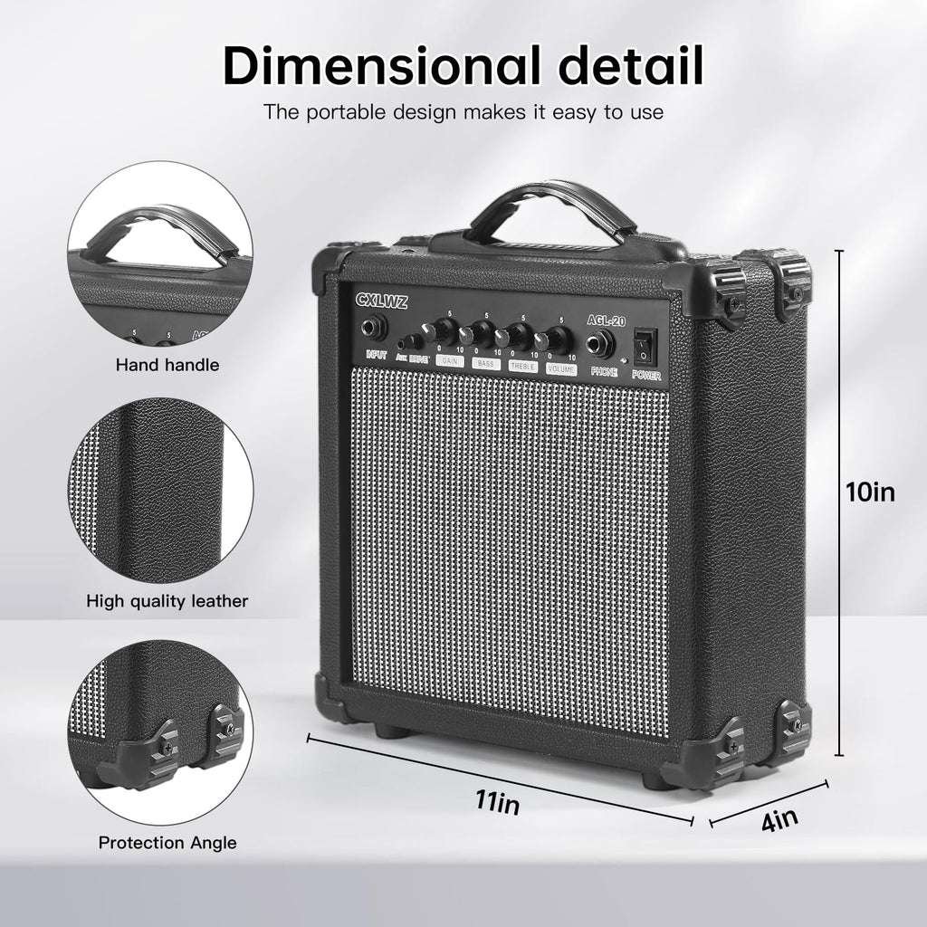 20 Watt Portable Electric Guitar Amp with Headphone Input I4943