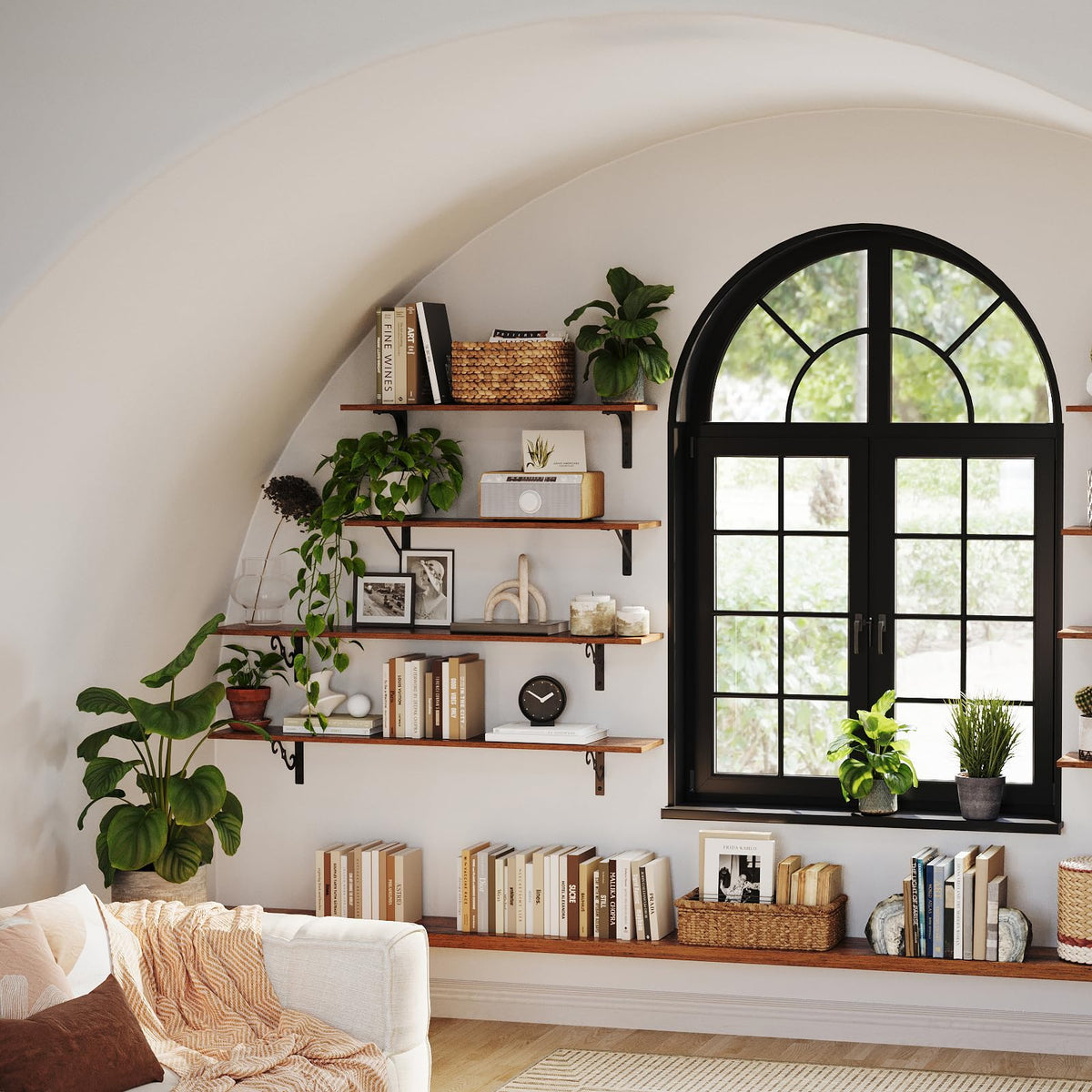 31.5" Wall Mounted Shelves with Metal Brackets R113
