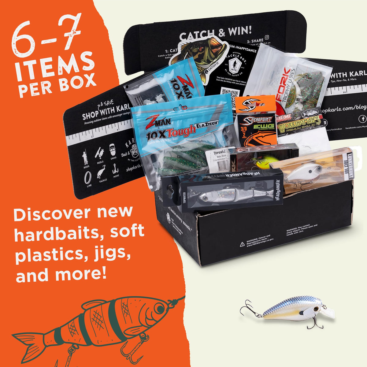 Mystery Tackle Box Freshwater Bass Fishing Kit R4529