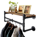 Wall Mounted Clothes Rack with Shelf J2849