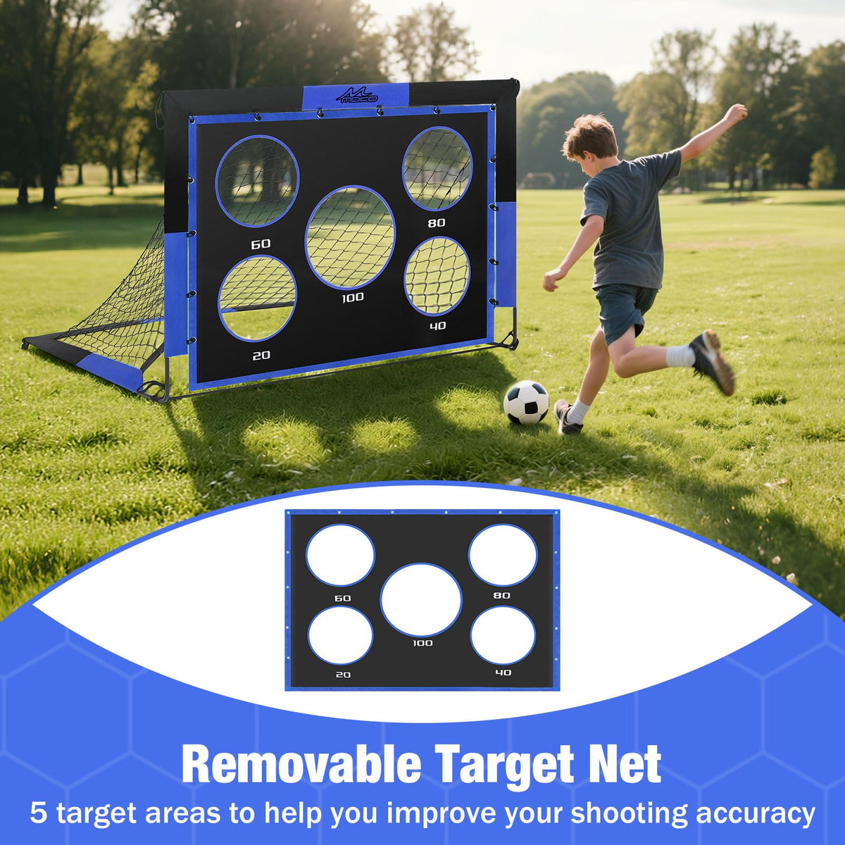 Large Pop Up Soccer Goal with Target Panel I256