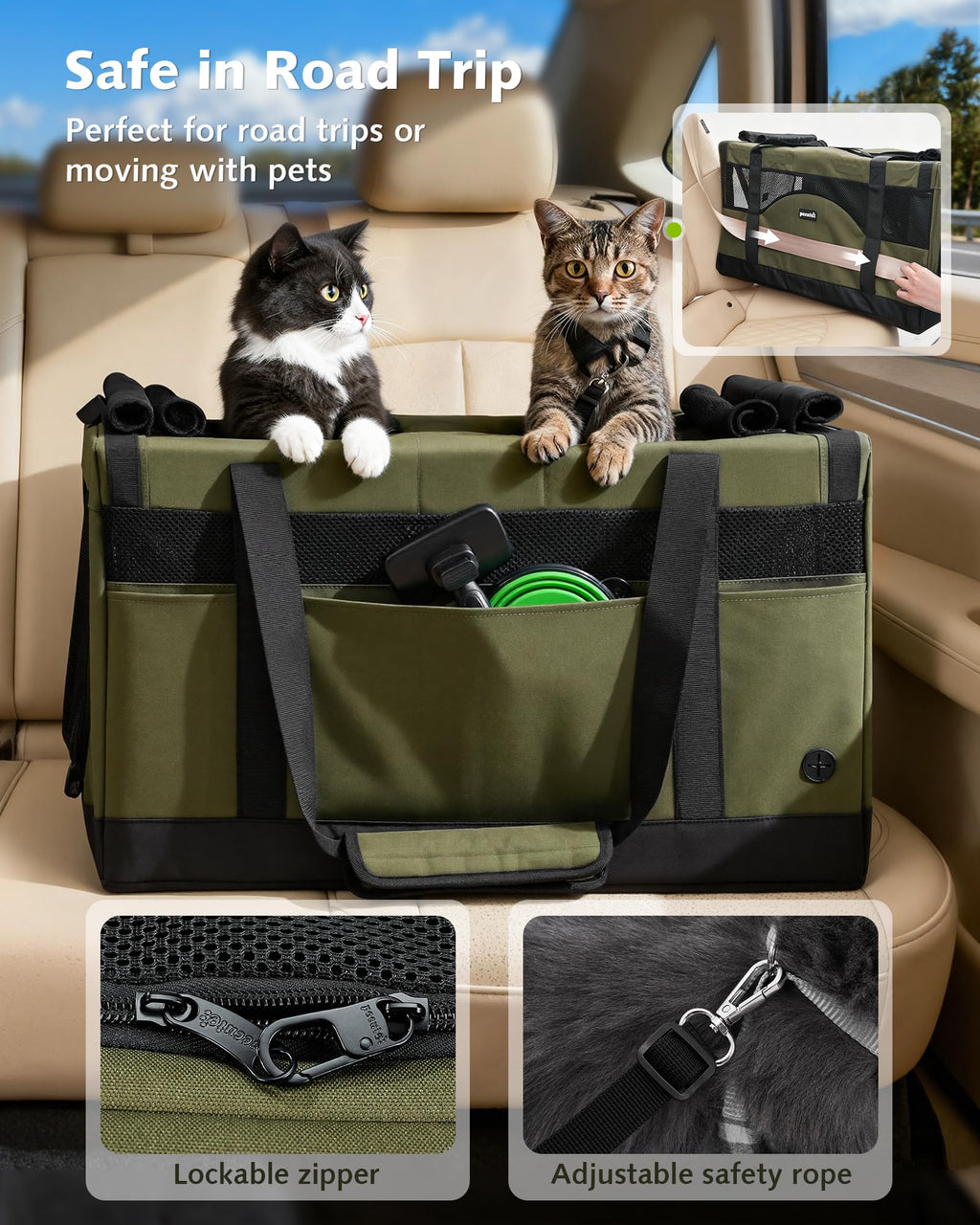 Large Soft Double Cat Carrier Y39345