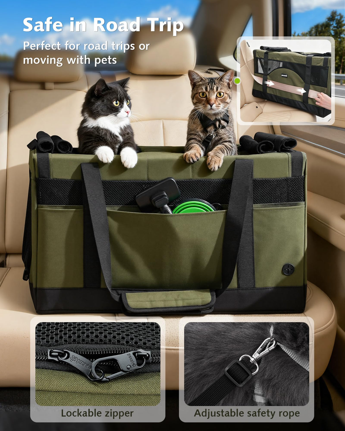 Large Soft Double Cat Carrier Y39345