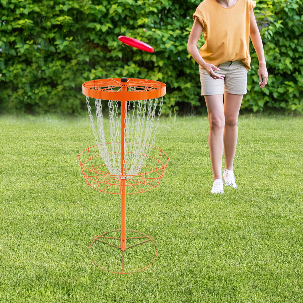 Portable Disc Golf Basket with 24-Chain Catching System M550553
