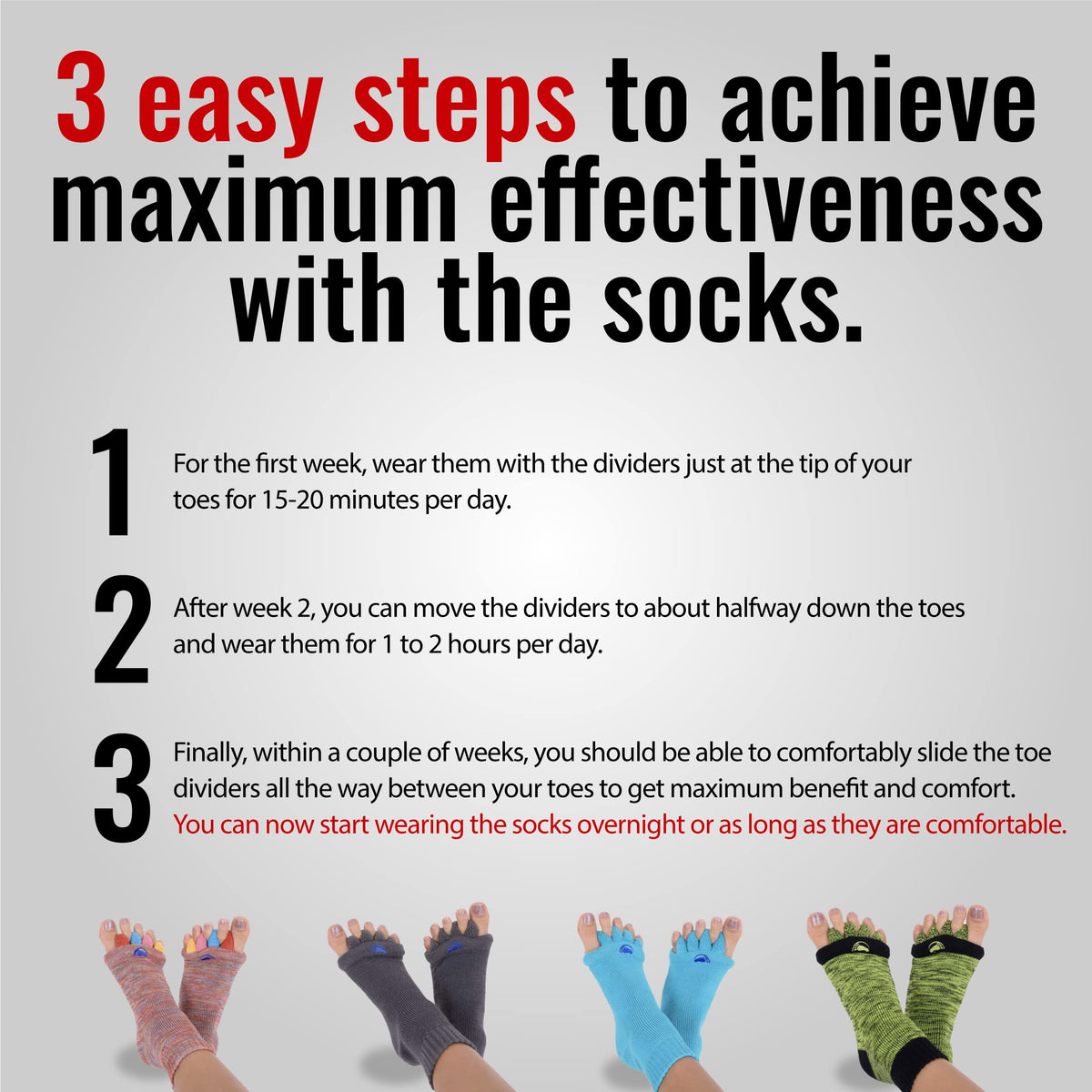 Rock Mat & Alignment Socks with Toe Separators (Small) U23168