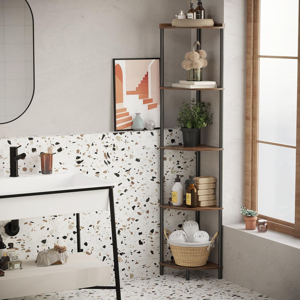 5 Tier 65" Tall Corner Shelf Z23965