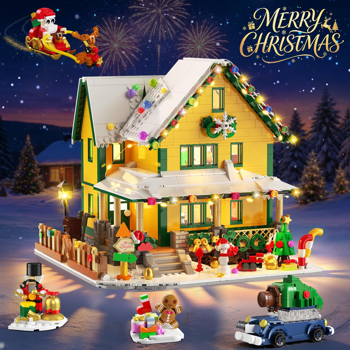 Advent Calendar 2026 Christmas House Mini Building Set with Lights Q858705