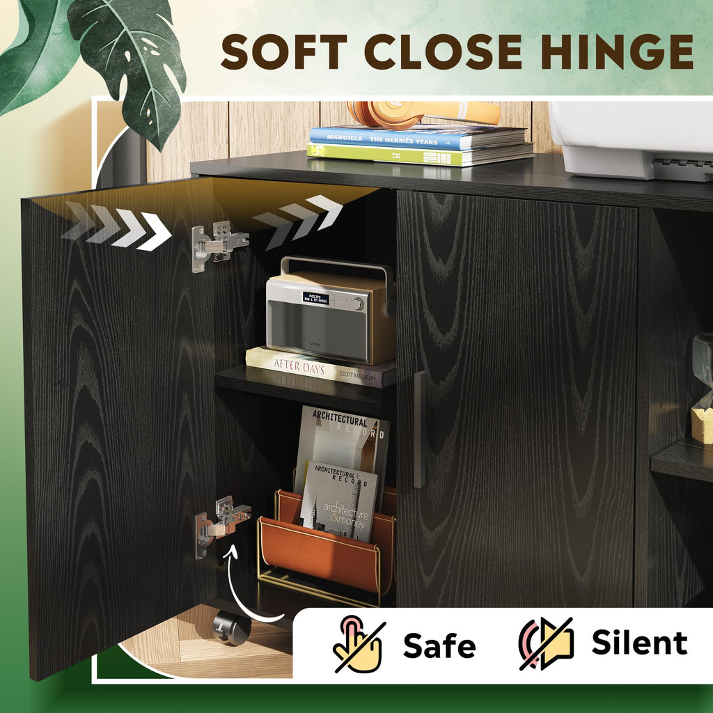 Black Rolling Office File Cabinet Q665326