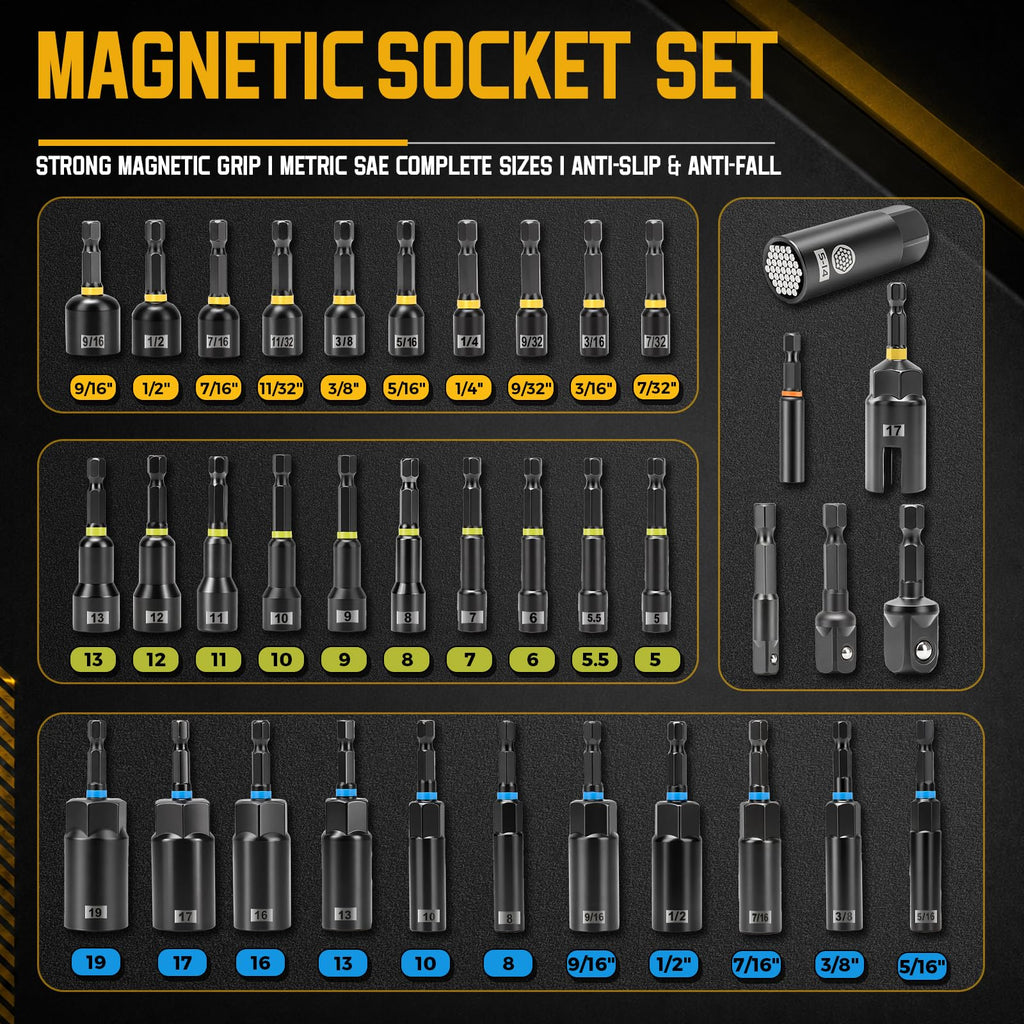 80 PCS Magnetic Impact Driver Bit Set V8013