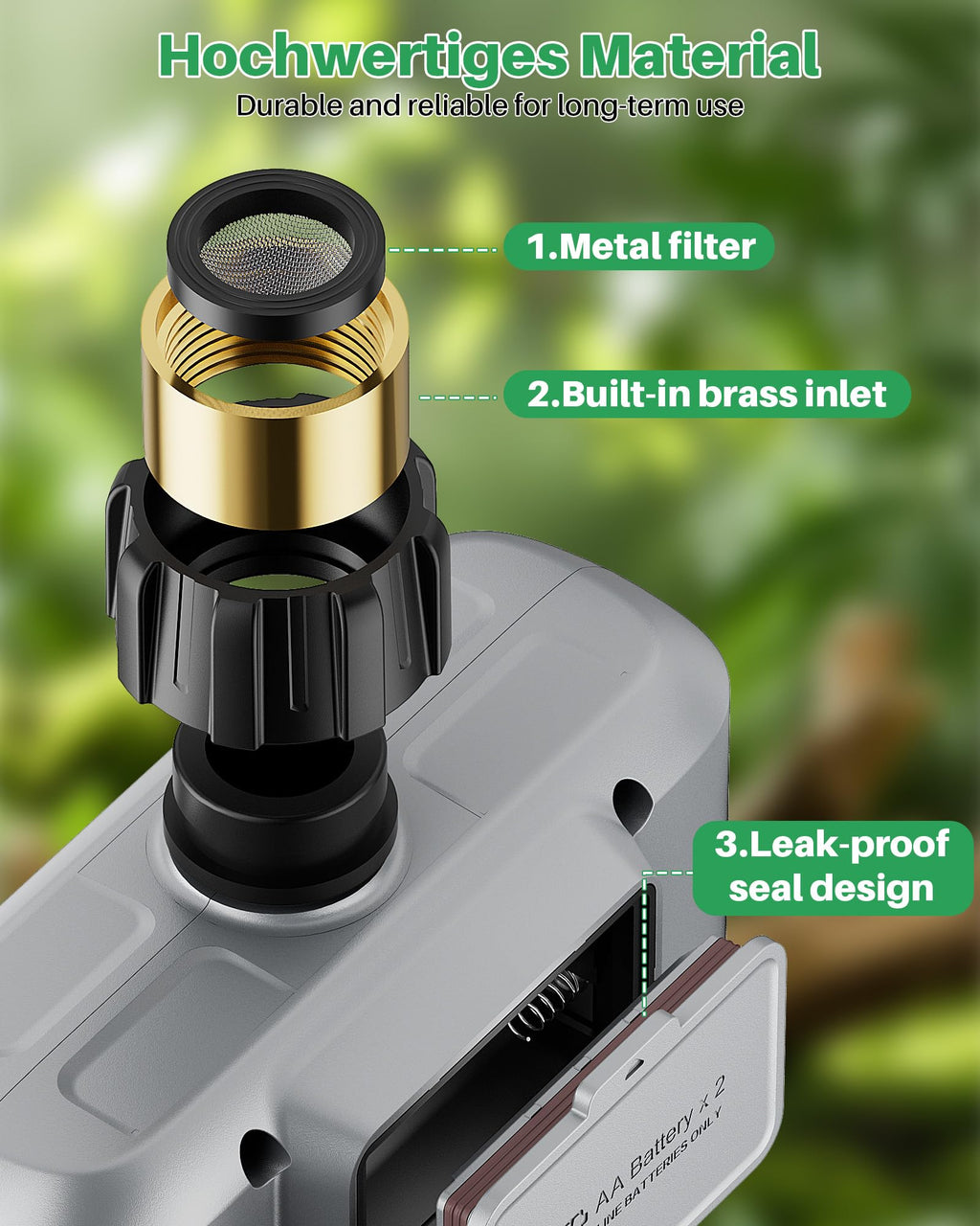 WiFi Water Timer 3 Outlet for Garden Hose Y64762