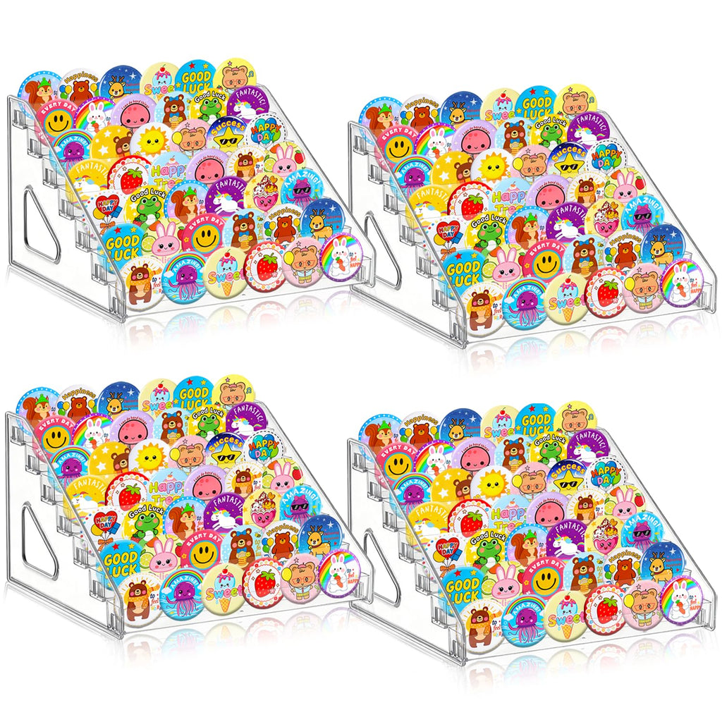 4 Pack 7 Tier Clear Acrylic Display Stand K3713