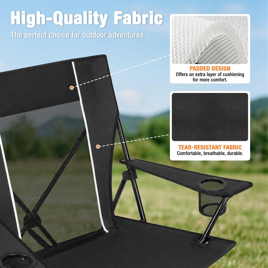 Portable Folding Camping Chair with Cup Holders and Carry Bag P729203