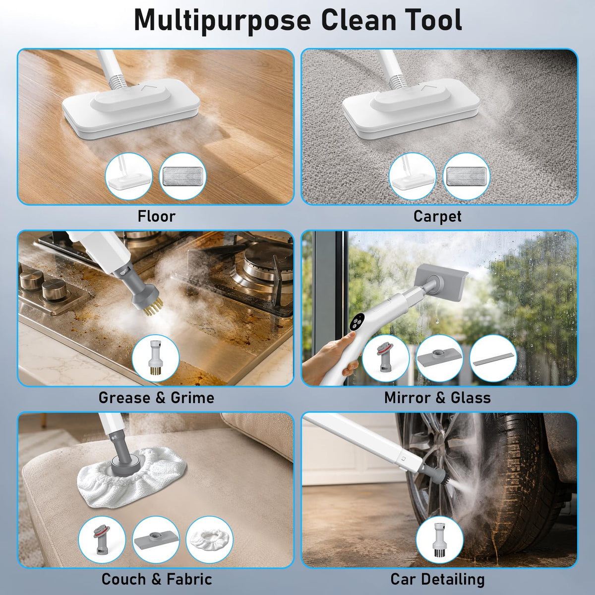 Portable Pressurized Handheld Steam Cleaner B554