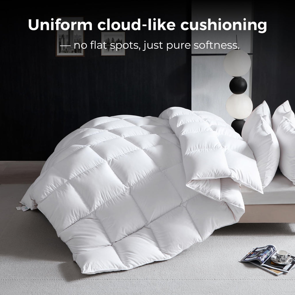 Goose Down Comforter King Organic Cotton Duvet Insert G260762