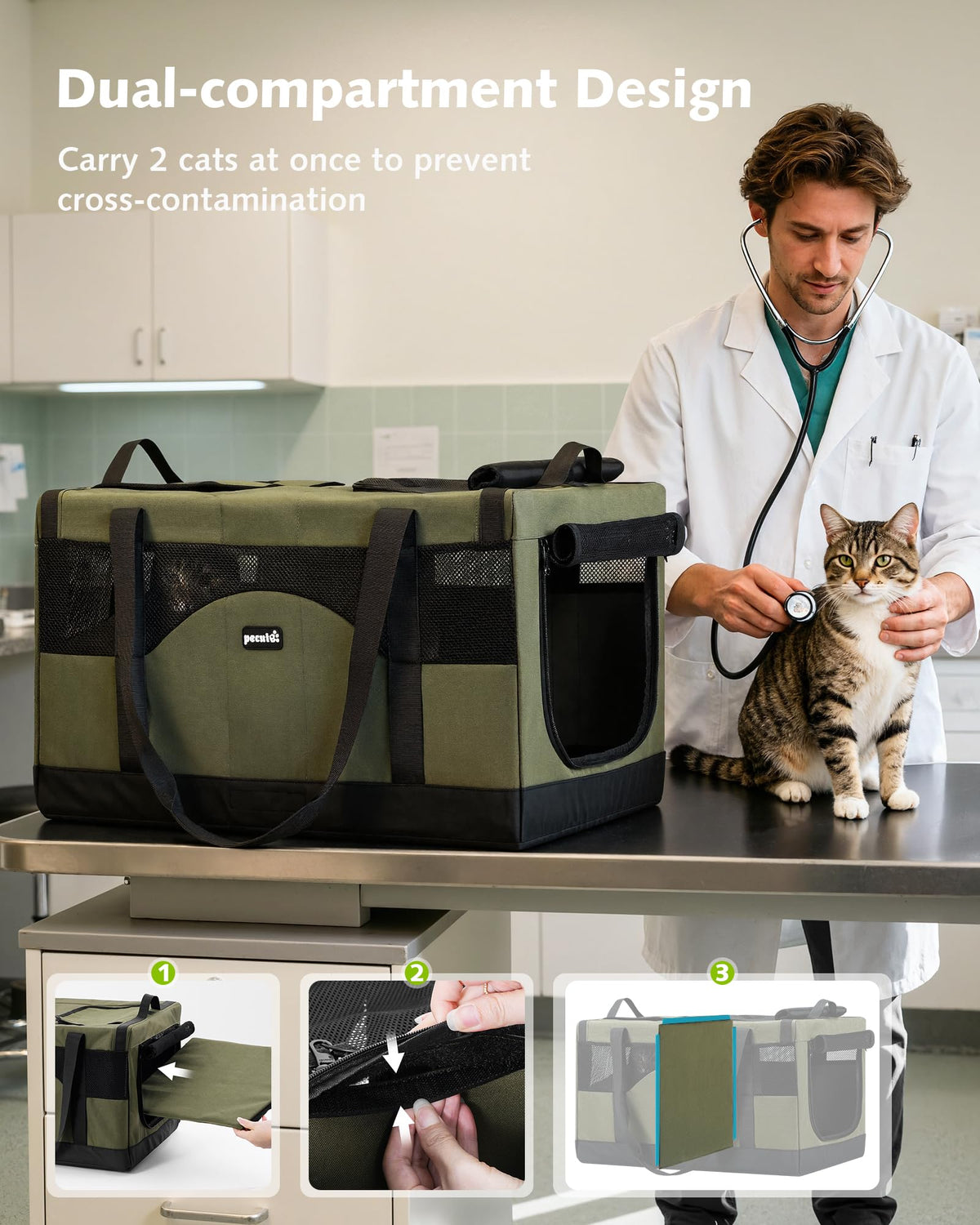 Large Soft Double Cat Carrier Y39345