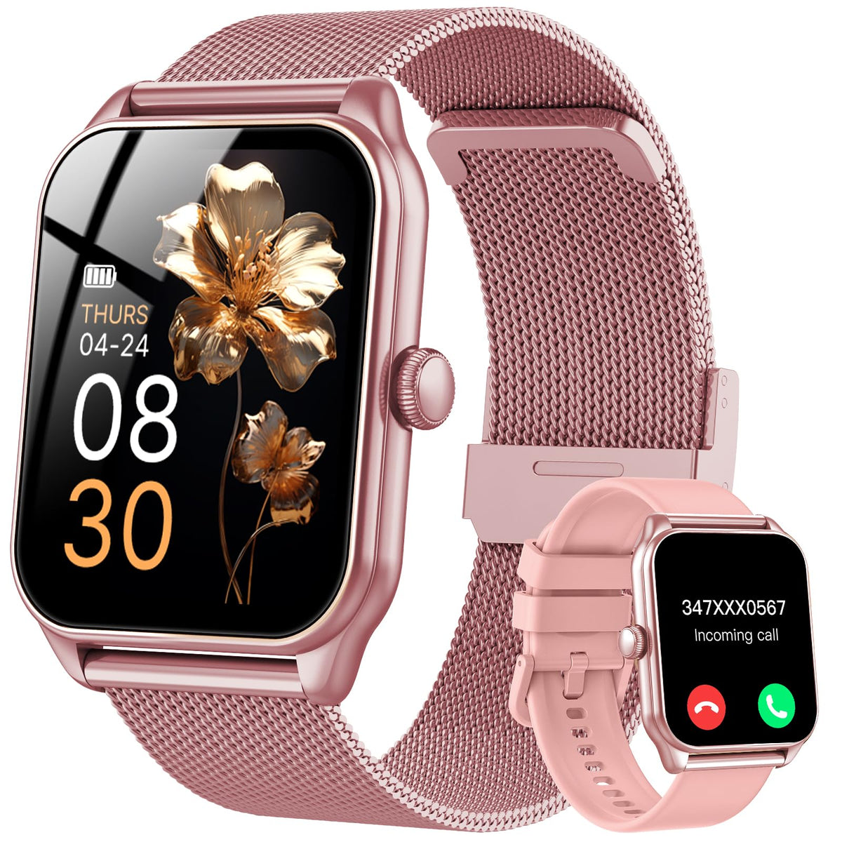 1.83" HD Waterproof Fitness Watch with Heart Rate and Sleep Monitor P73464